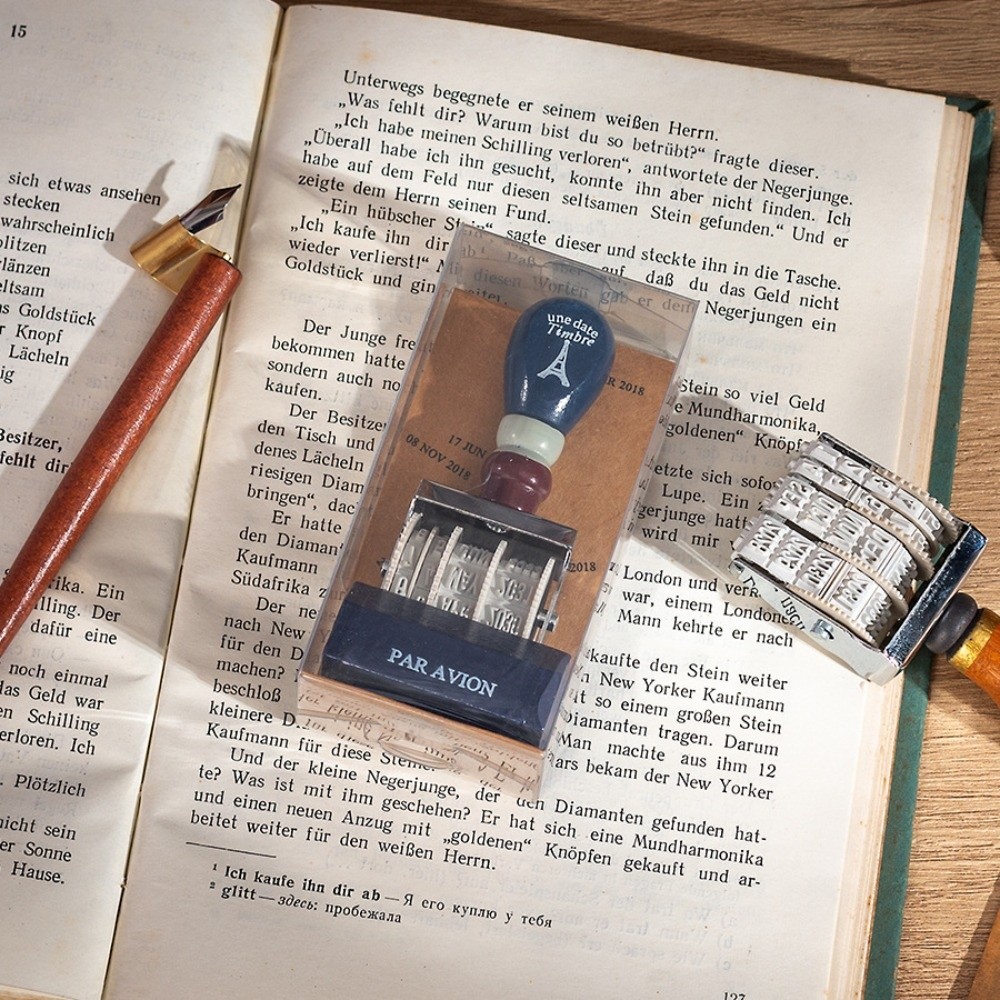 Деревянный ролик в стиле ретро – обзор и цена Rubber Date Stamp